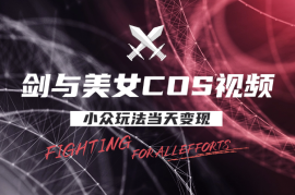 剑与美女COS视频，AI小众玩法，当天变现，持续带来收益