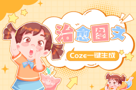 Coze一键生成治愈语句图文+自动排版+自动发布