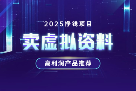 2025卖虚拟资料挣钱项目，高利润虚拟产品推荐
