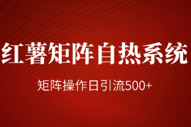 红薯矩阵自热系统，独家玩法！矩阵操作日引流500+
