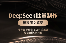 DeepSeek批量制作爆款图文笔记，轻松玩转知识付费