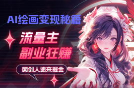 AI绘画变现秘籍：公众号流量主副业狂赚，网创人速来掘金！