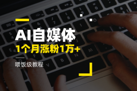 1个月涨粉1万+，AI自媒体账号的喂饭级教程
