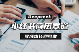 Deepseek+小红书简历蓝海赛道，零成本长期可做