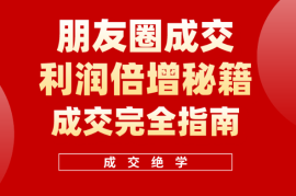 利用朋友圈成交年入100万，朋友圈成交利润倍增秘籍