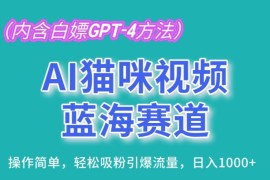 AI猫咪视频蓝海赛道，操作简单，轻松吸粉引爆流量