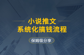 小说推文系统化搞钱流程，附保姆级视频教程