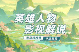 抖音历史剧英雄人物剧影视解说教程，每月收益嘎嘎香