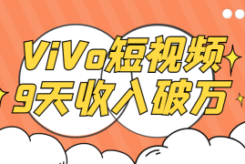 vivo短视频，入局9天13个账号总收入破万，实操教程分享【图文】