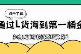 03年农村小伙如何利用学校资源开展项目，通过L货淘到第一桶金？【图文】