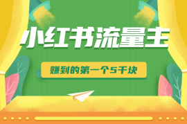 小红书流量主变现，小白从网上赚到的第一个 5000 块