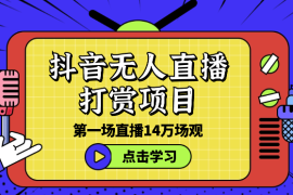 抖音无人直播打赏项目，第一场直播14万场观【图文】