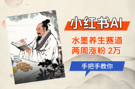 小红书AI水墨养生赛道，两周涨粉 2万，手把手教你