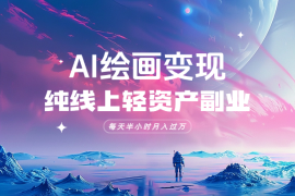 AI绘画公众号变现，纯线上轻资产，每天半小时，月入过万