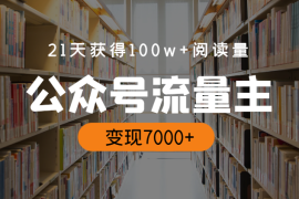 21天获得100w+阅读量，流量主变现7000+【图文】