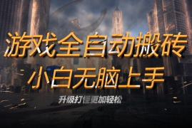游戏全自动搬砖，单号每天收益200元 小白无脑上手