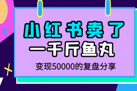小白从0到1跑通小红书电商渠道，4个月卖了1000斤福州鱼丸，变现50000的复盘【图文】