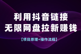 利用抖音链接，无限拉新赚钱【项目原理+操作流程】