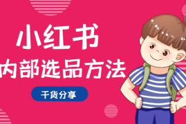 小红书内部选品方法全分享【图文干货】
