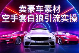 通过卖豪车素材空手套白狼！简单重复操作，全套引流流程！