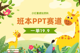 小红薯班本PPT赛道玩法，单价19.9，可定制溢价