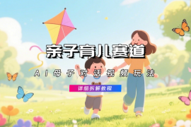 亲子育儿赛道新玩法，AI母子对话视频详细拆解教程