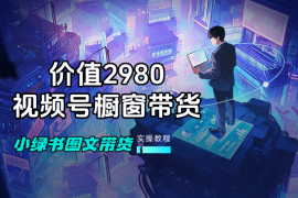 价值2980的视频号橱窗带货，公众号小绿书图文带货教程