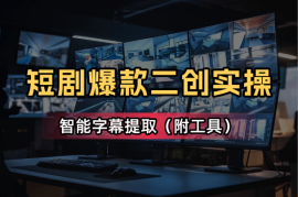 短剧推广爆款视频二次创作，智能字幕提取，高效剪辑实操
