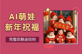 5分钟教你用AI创作爆火的萌娃新年祝福视频，完整攻略送给你