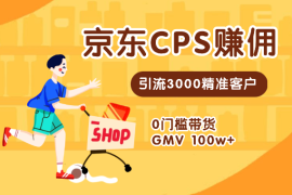 京东CPS赚佣，引流3000精准客户，0门槛带货 GMV 100w+