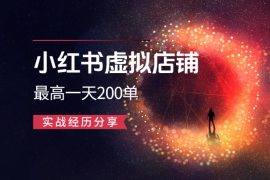 在校大学生做小红书虚拟店铺，最高一天200单，实战经历分享