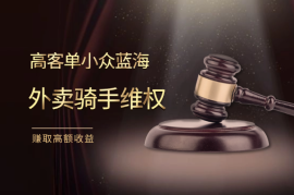 高客单小众蓝海：我是如何帮外卖骑手维权，赚取高额收益的