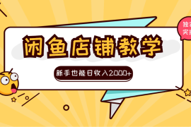 闲鱼店铺教学，新手也能日收入2000+，电商老板不愿意告诉你的机密