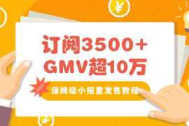 订阅3500+，GMV超10万的保姆级小报童发售教程【图文】