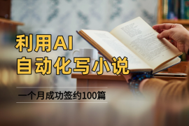 利用AI自动化写小说，一个月成功签约100篇短篇小说，月入四位数