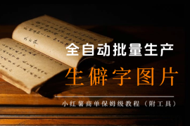 全自动批量生产【生僻字】图片做小红薯商单，保姆级教程（附工具）