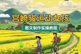 宫崎骏运动女孩AI制作教程，商单接到手软（图文实操步骤）