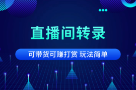 直播间实时转播可带货可赚打赏，轻副业重收入，玩法简单