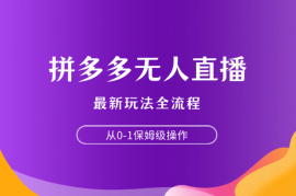 拼多多无人直播，如何操作0-1保姆级操作【图文】