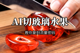 席卷全网的AI切玻璃水果解压视频，教你复刻流量密码