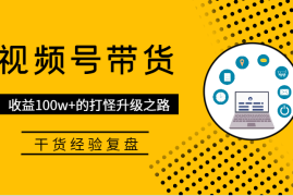 稳扎稳打，视频号带货收益100w+的打怪升级之路【图文】