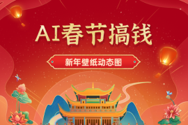 AI春节搞钱升级版，新年壁纸动态图，AI一键制作，批量出内容