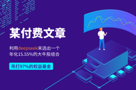 付费文章：如何利用deepseek来选出一个年化15.55%的大牛股组合