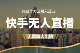 快手无人直播带货，无需真人出镜，用这个方法，月入过万
