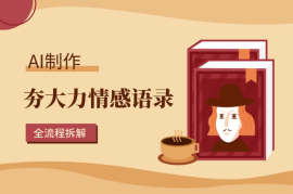 AI夯大力情感语录，变现思路和制作全流程拆解