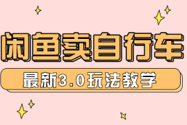 闲鱼卖自行车 日入2K+ 2024最新 3.0玩法教学