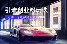引流创业粉玩法，5分钟一个视频，附带详细变现思路