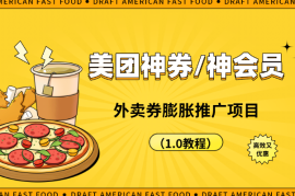 美团神券/神会员，外卖券膨胀推广项目（1.0教程）