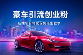 豪车引流创业粉+后端项目转化保姆级别教学【图文】