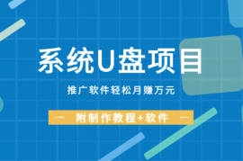 用系统U盘做长线项目，推广软件轻松月入过W